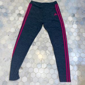 Adidas Magenta Stripe Leggings
